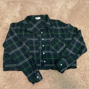 RSQ Collective Cropped Plaid Flannel